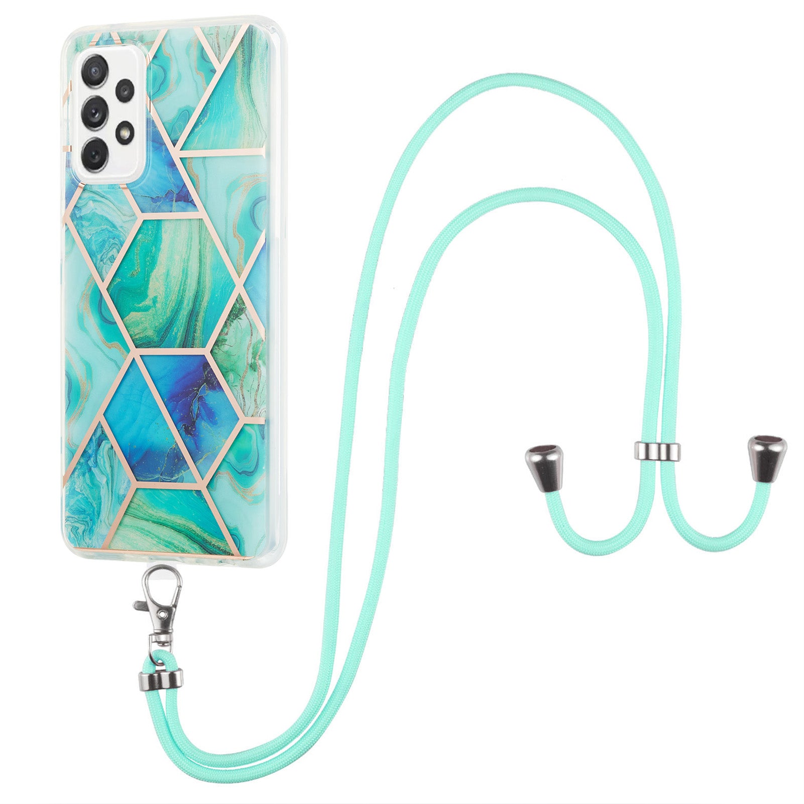 YB IMD Series-5 for Samsung Galaxy A13 4G Electroplating Phone Case IML IMD TPU Phone Shell with Lanyard YB IMD Series-5 for Samsung Galaxy A13 4G Electroplating Phone Case IML IMD TPU Phone Shell with Lanyard